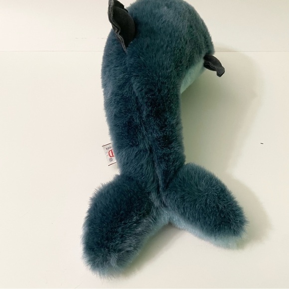 Vintage 1986 Gund Brand Blue Bottle Nosed Dolphin Stuffed Animal Plush - Picture 10 of 16